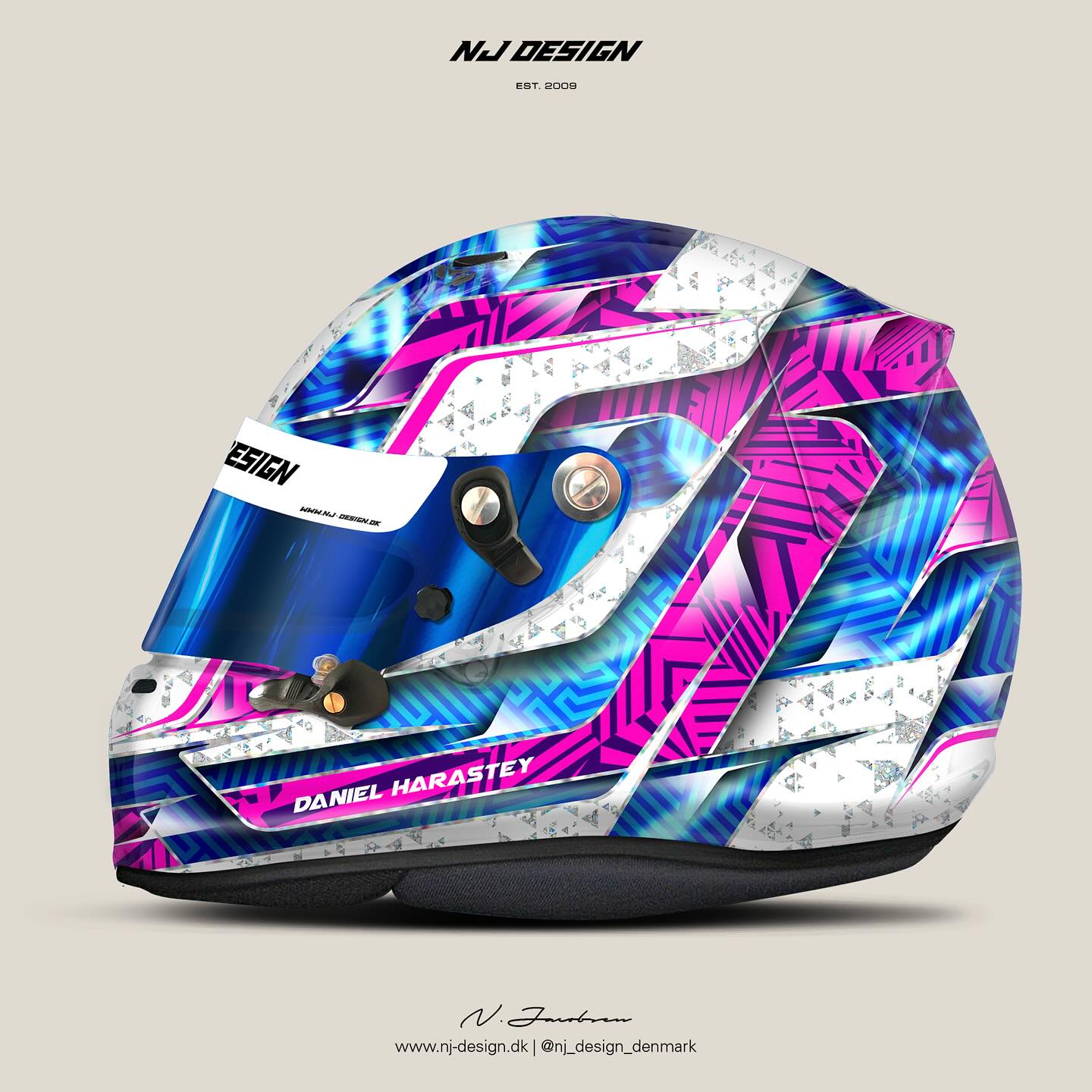 arai gp-6s airbrushed helmet with chome base 685311143525 M6 SAH-2015 Black Frost X-Large with the 6mm washer/nut installed HELMET PAINT 309 ARAI GP6