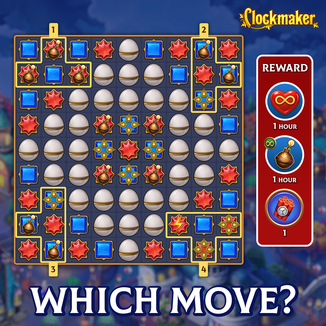 Clockmaker - 💣⚡ Which action will light up the board?... | Facebook