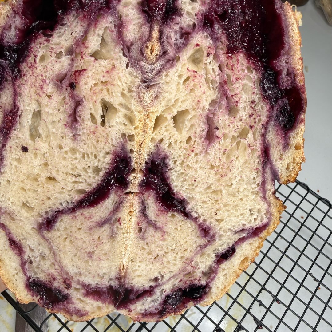 Triple chocolate sourdough bread with triple berries #creativity # ...