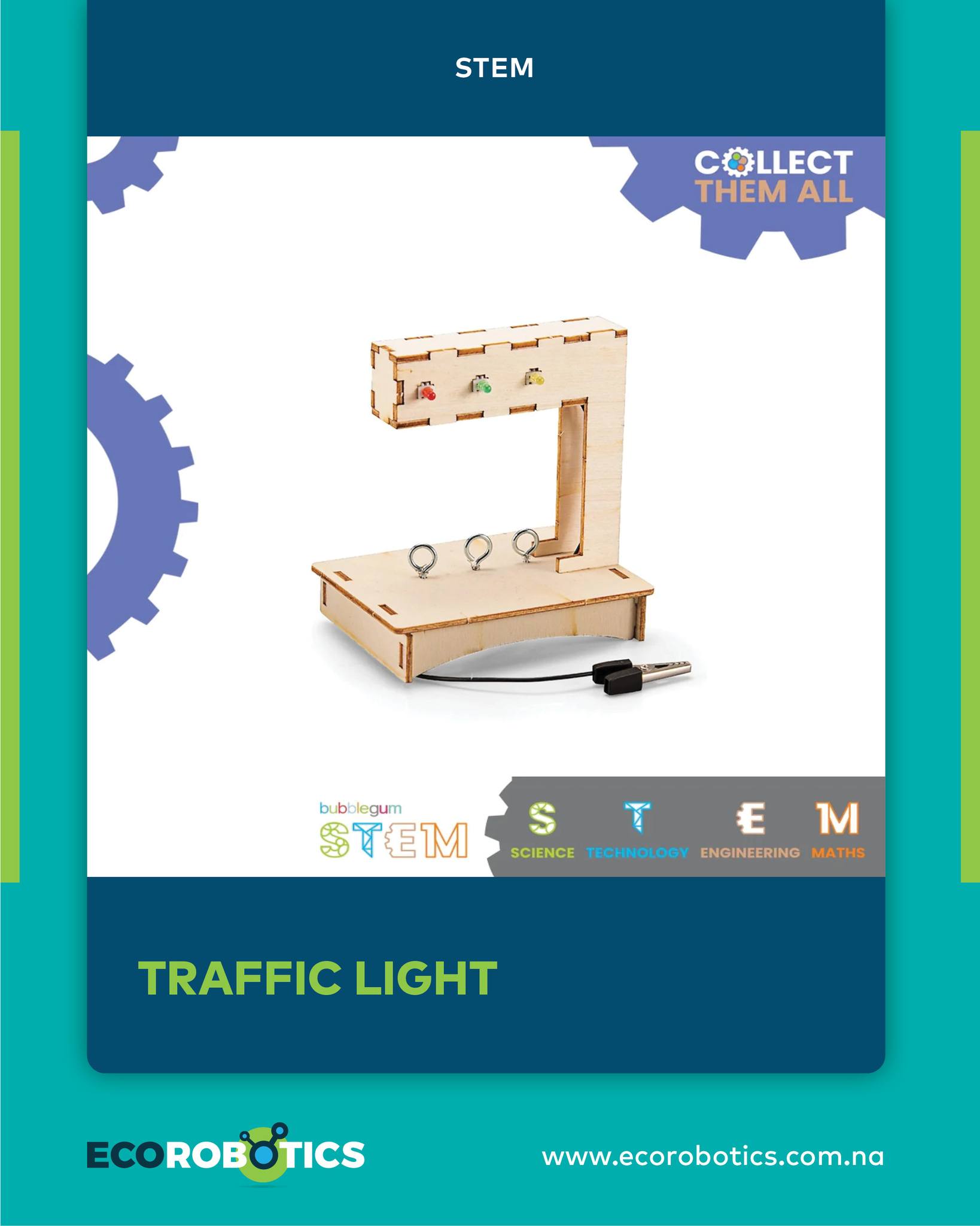EcoRobotics - 🚦 Stop, build, go! The BUBBLEGUM Wood STEM Traffic Light ...