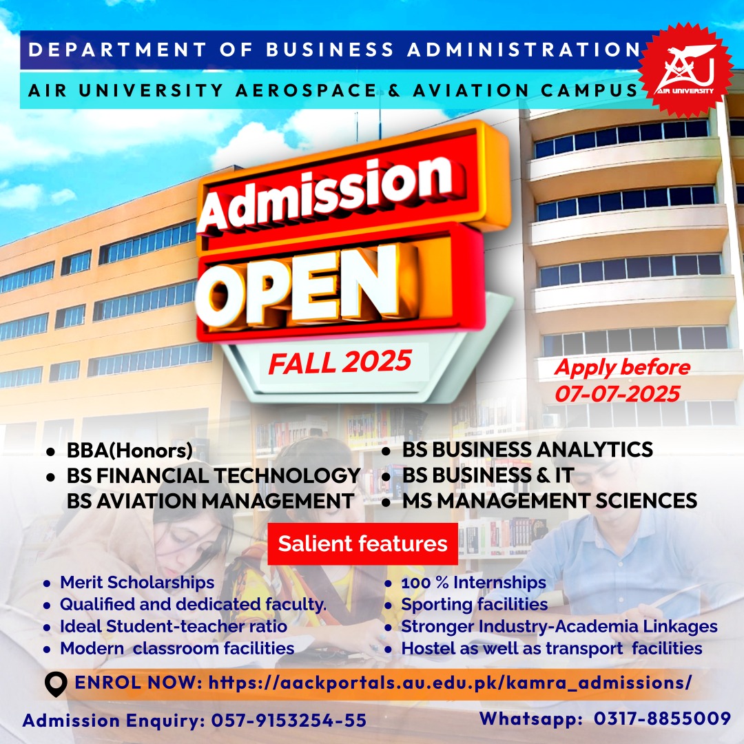 Air - 🎓 ADMISSIONS OPEN – FALL 2025 📍 Air University Aerospace ...