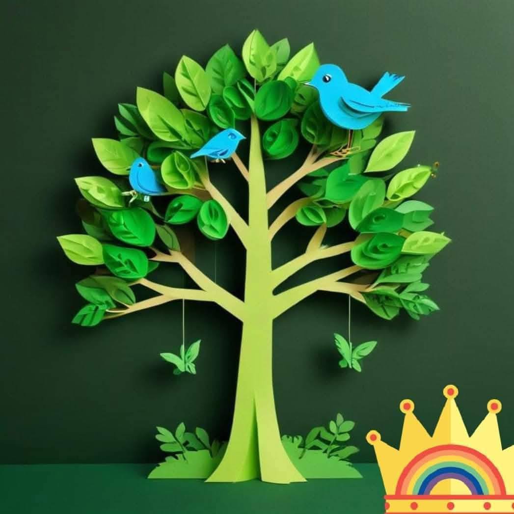 Satrangi Kala - Tree making with paper #craft #artist... | Facebook