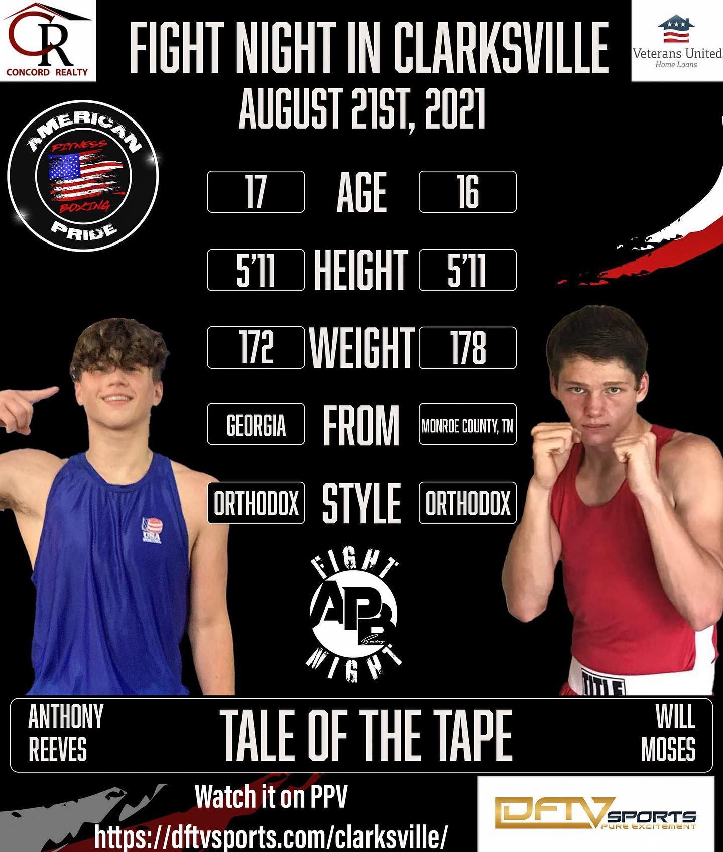 American Pride Fitness and Boxing Academy - Anthony Reeves vs Will ...
