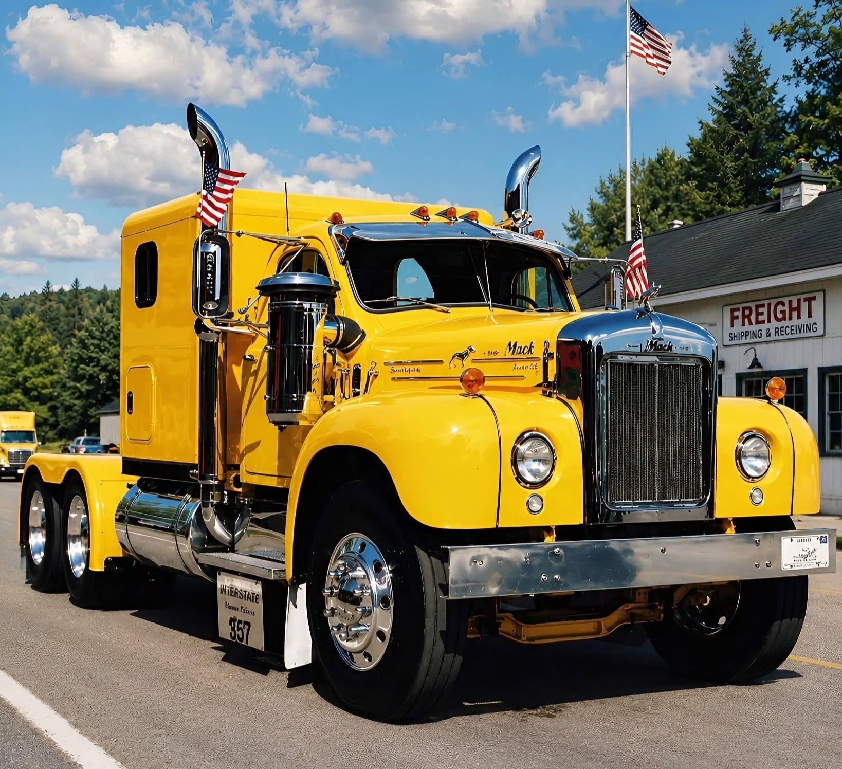 Very Cool, 1957 Mack B-61 Semi Tractor with Sleeper.