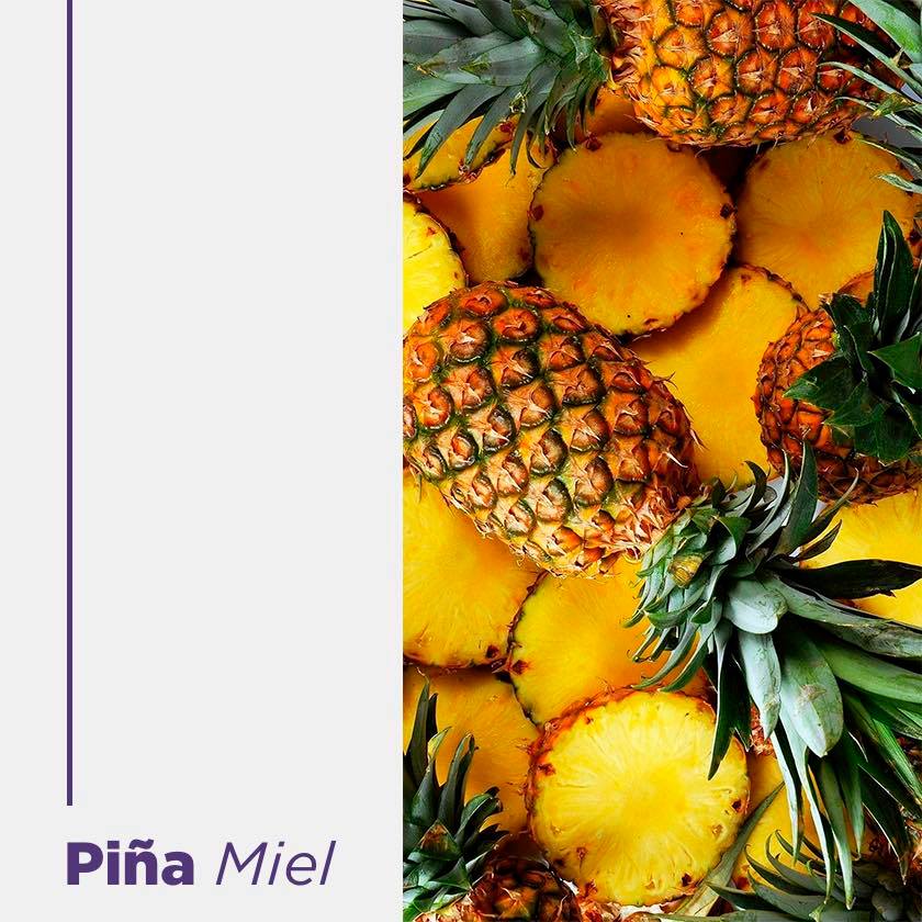 Frutas - Piña M I E L 🍍 Su fruto contiene: - Vitaminas: vitamina C, B1 ...