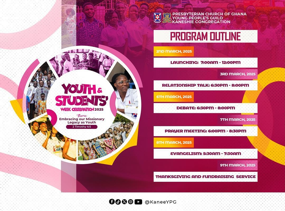 Kanee - 🔥 YOUTH & STUDENTS WEEK 2025 IS HERE! 🔥 Kaneshie YPG, it’s our ...