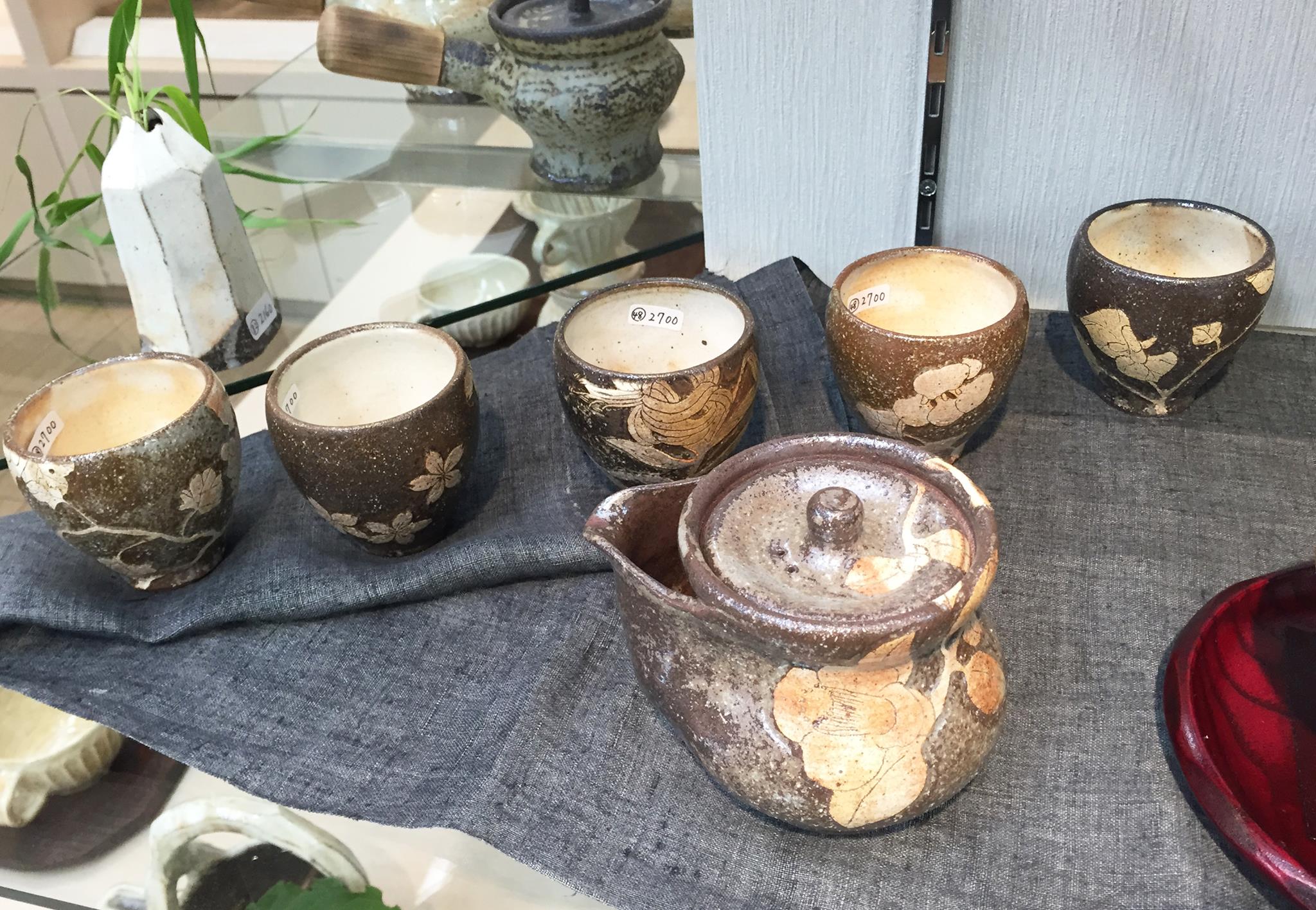 元工房 小川洋子さんの陶器展示販売中です(^_-) 神埼に工房を構える 