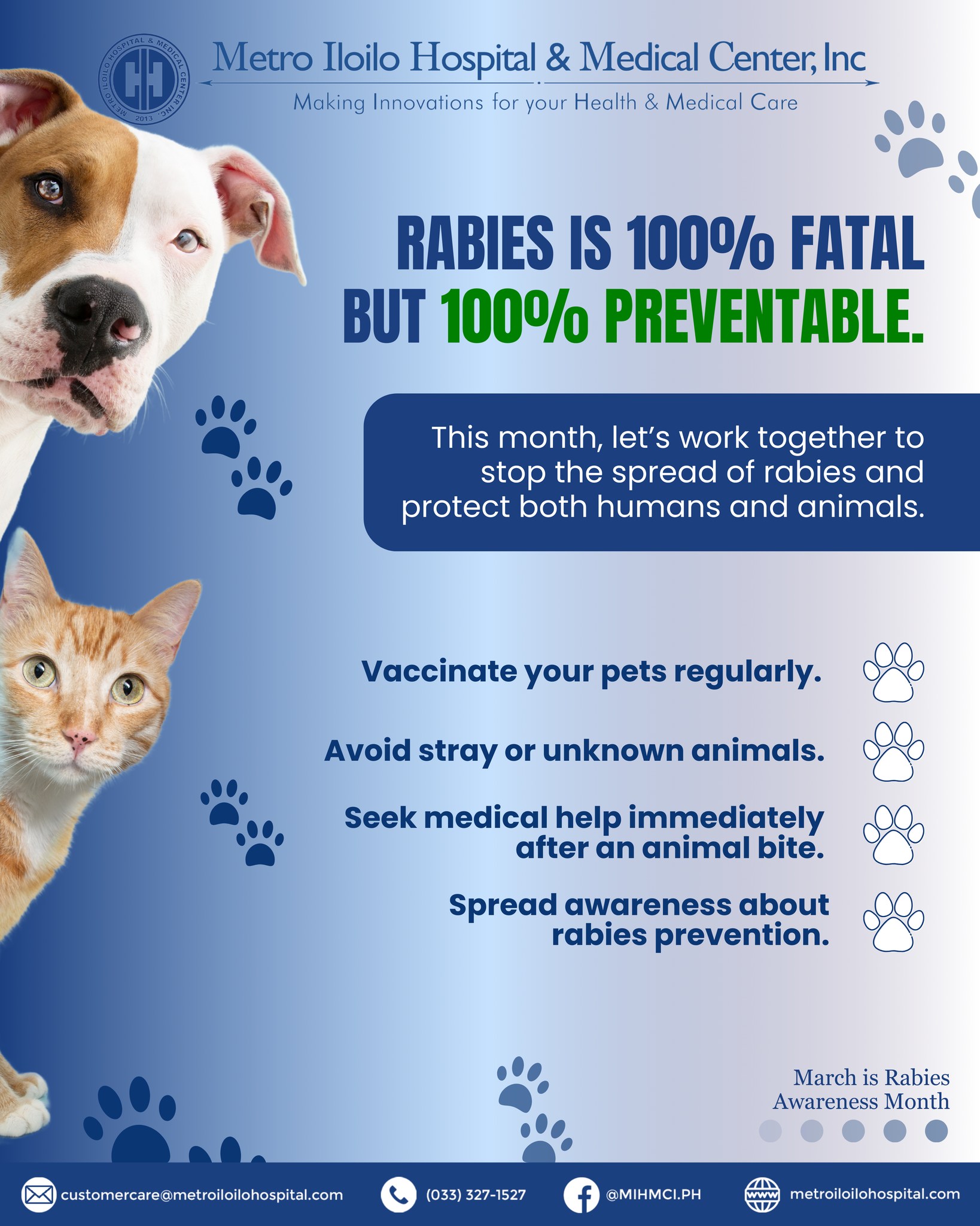 Metro - Rabies is deadly, but prevention is in your hands! 🐾 This ...
