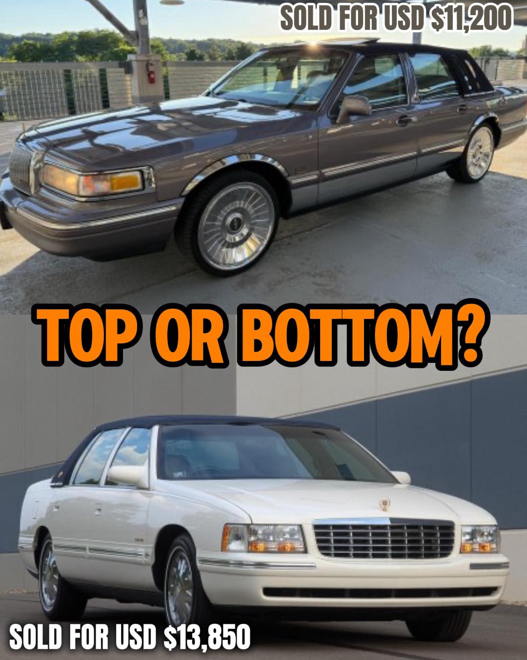 97 lincoln town car or 97 Cadillac Sedan deville
