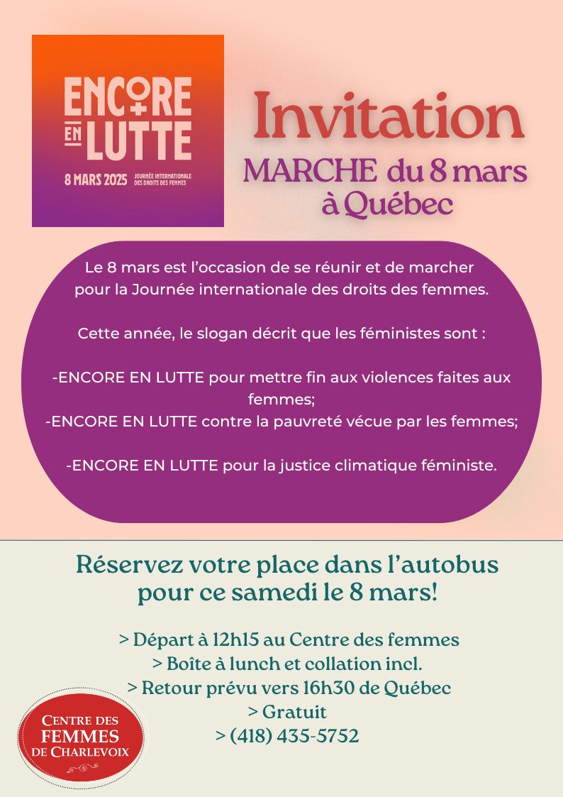 Centre des Femmes de Charlevoix | Baie-Saint-Paul QC