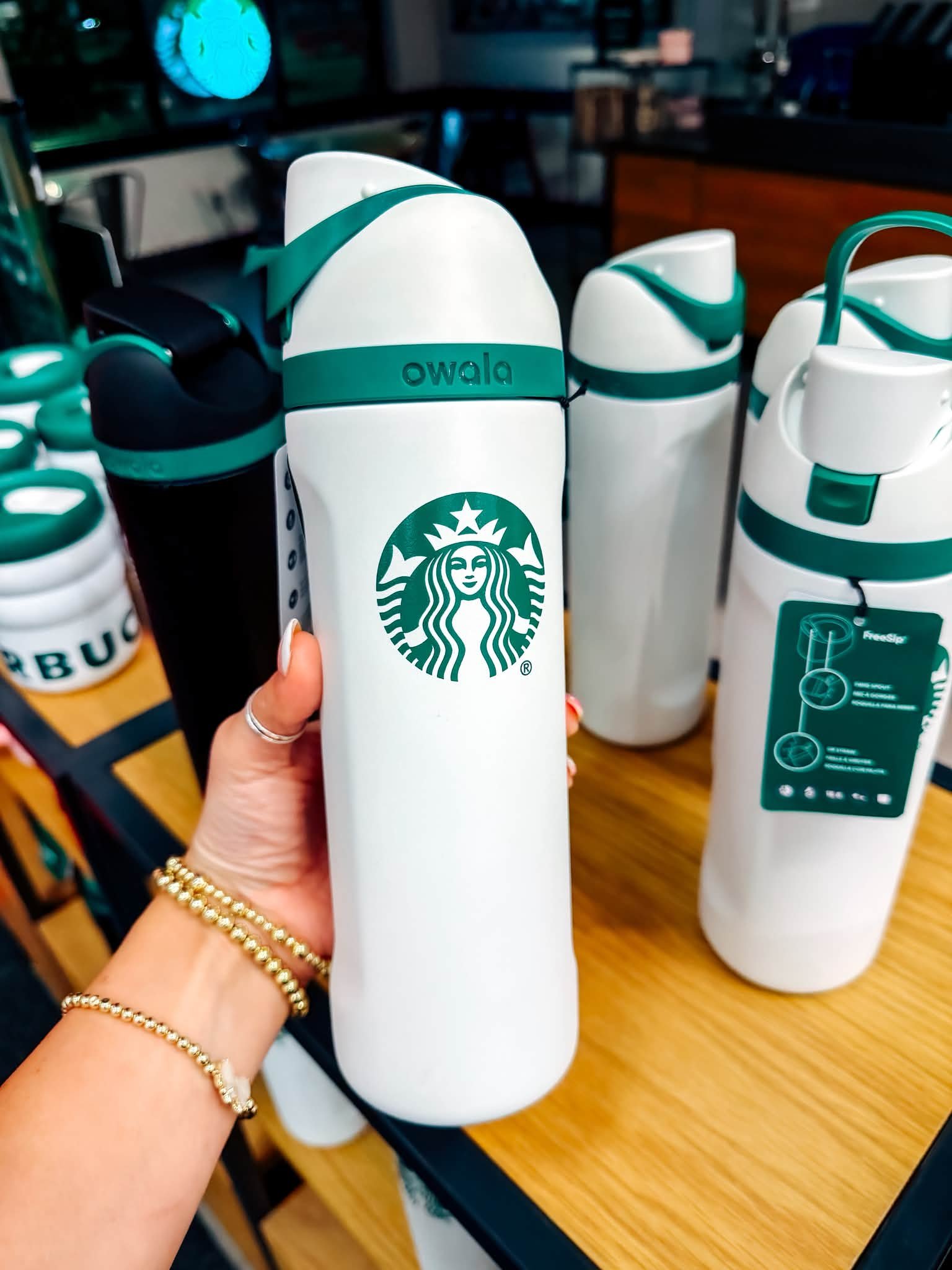 The Starbucks x Owala collection is finally starting to show up