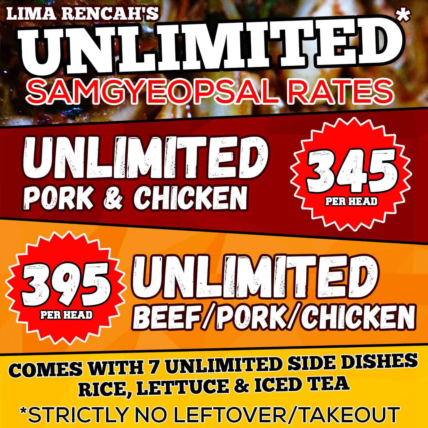 UNLIMITED... - Lima Rencah Samgyup & Family Restaurant | Facebook