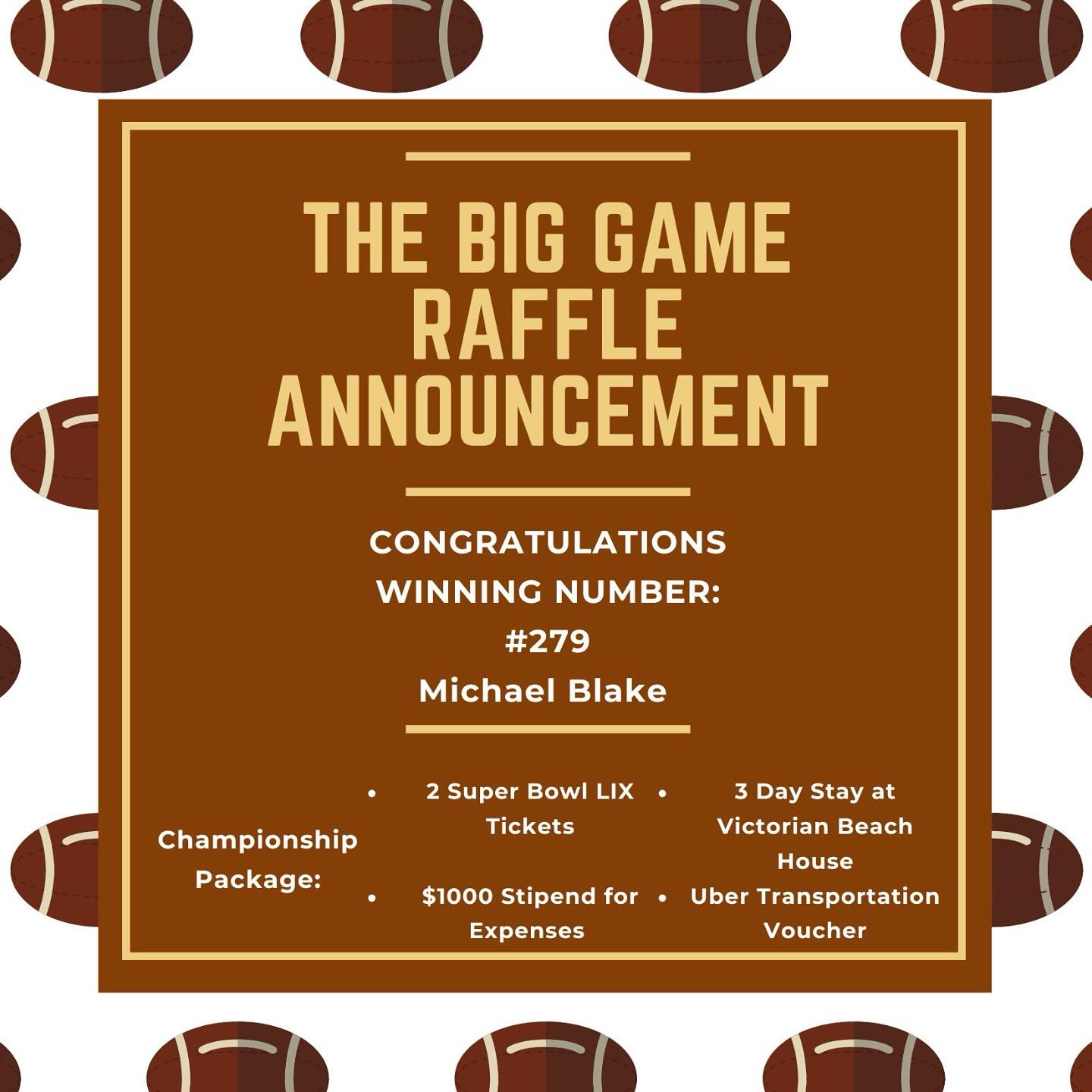 Mercy - 🎉Congratulations to our Big Game Raffle winner, Michael Blake ...