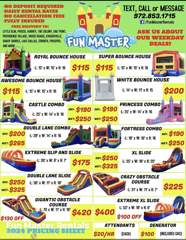 Fun Master Rentals | Little Elm TX
