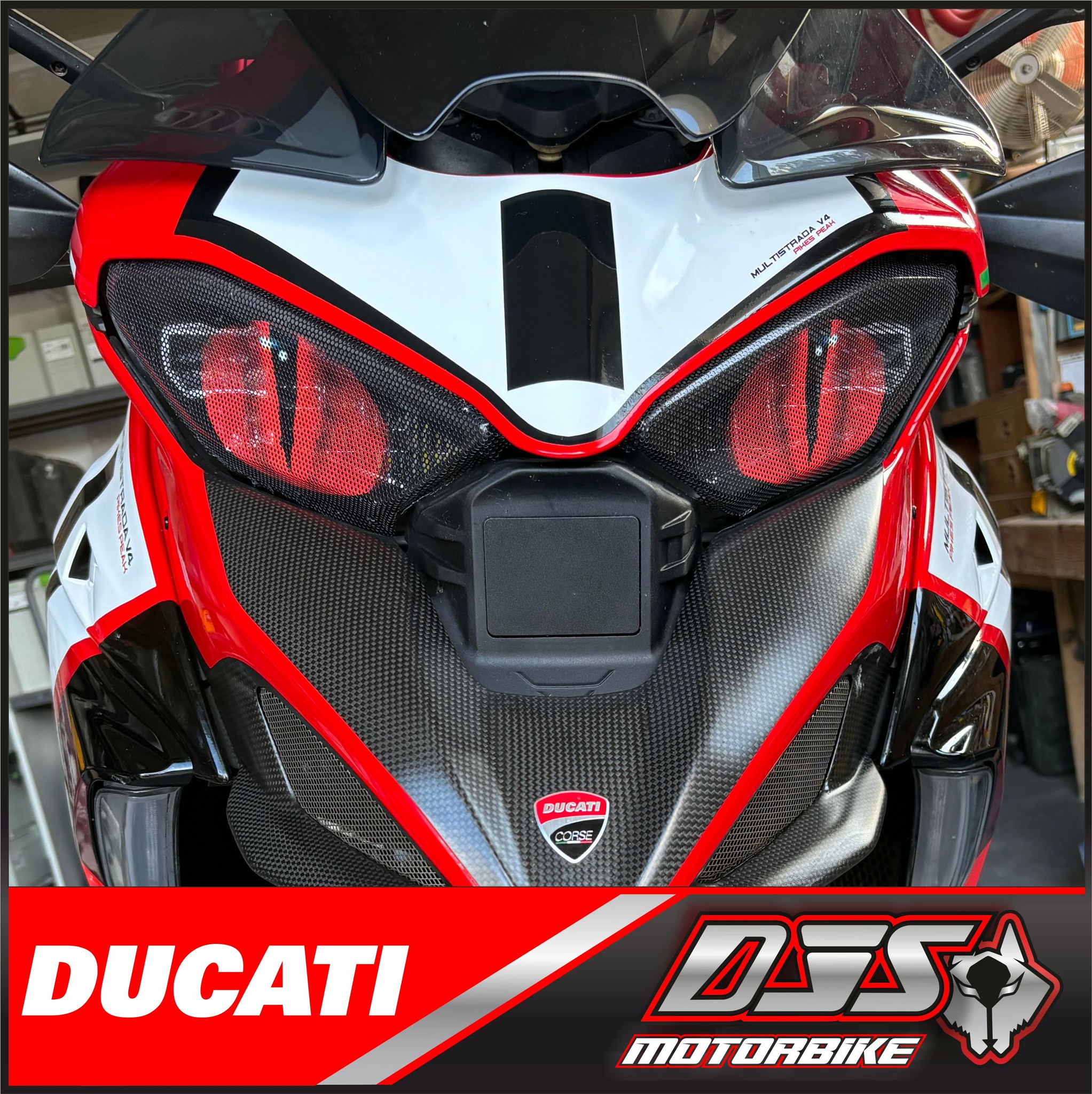 Grille De Phare Moto Aprilia RSV4 2011-2014 - Protection Style Rétro Fumée