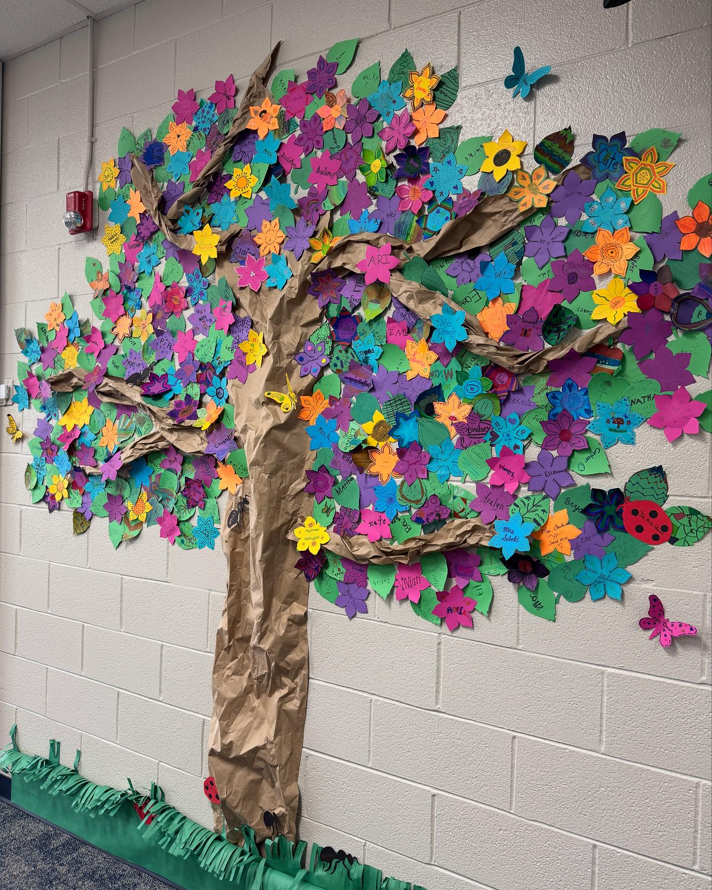 Wake - How beautiful is our elementary “blessings tree”! Each flower ...