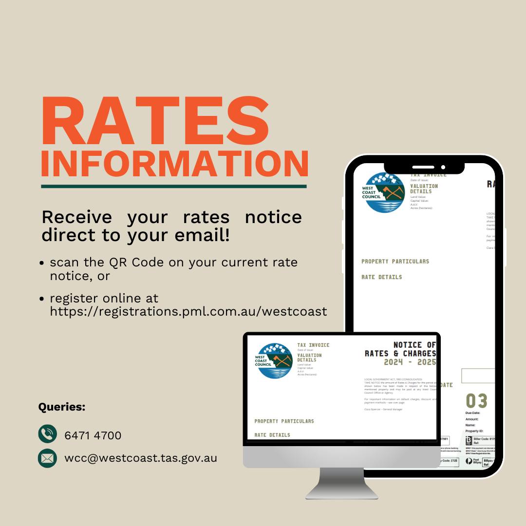📩 Receive your rates notice direct to... - West Coast Council | Facebook