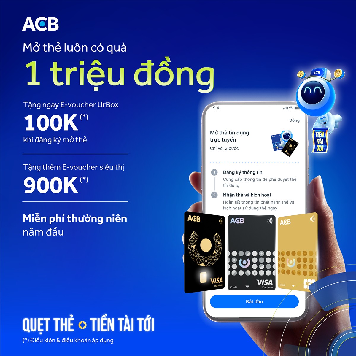 Ngân - MỞ THẺ TÍN DỤNG ACB TRÊN ACB ONE LUÔN CÓ QUÀ 1 TRIỆU Tết này ...