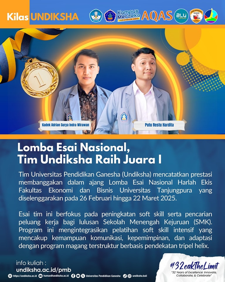 Universitas - 🏆 Bangga! Tim Undiksha Juara I Lomba Esai Nasional! 🎉 ...