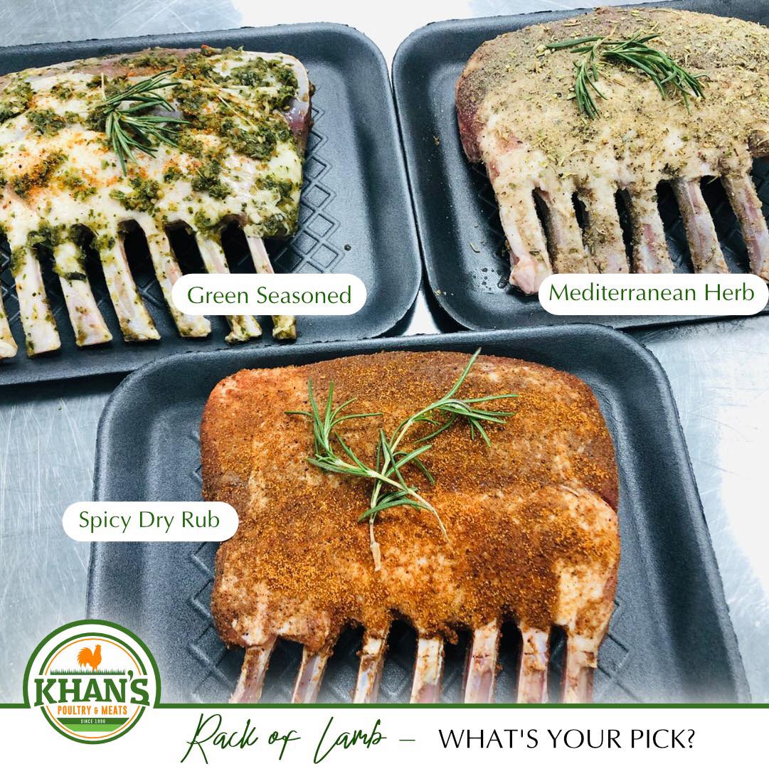 Khan's - What’s your favorite seasoned Rack of Lamb? . Like 👍 Comment 💬 ...