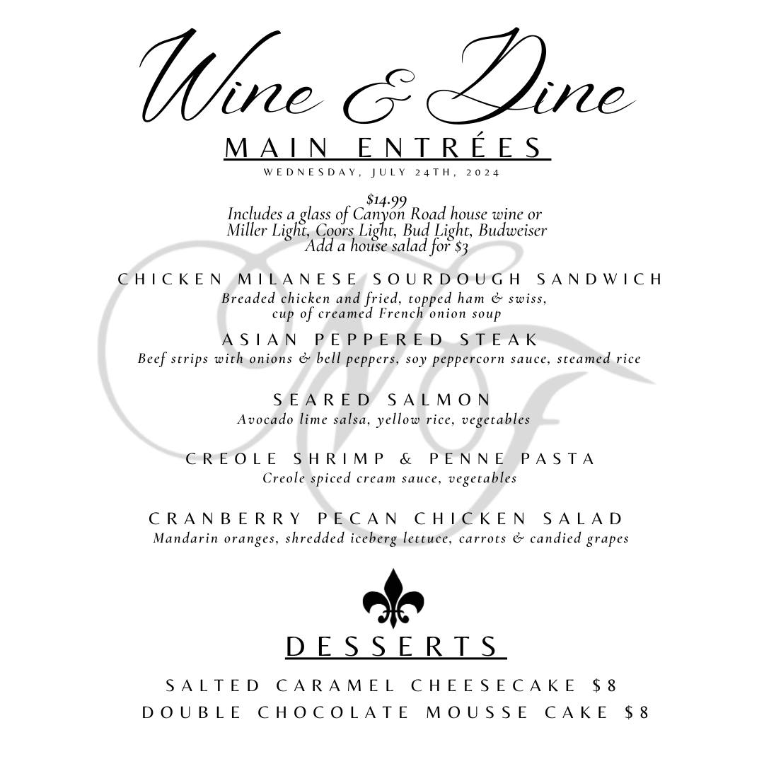 Northgate - Northgate Members! Here is our Wine and Dine menu for ...