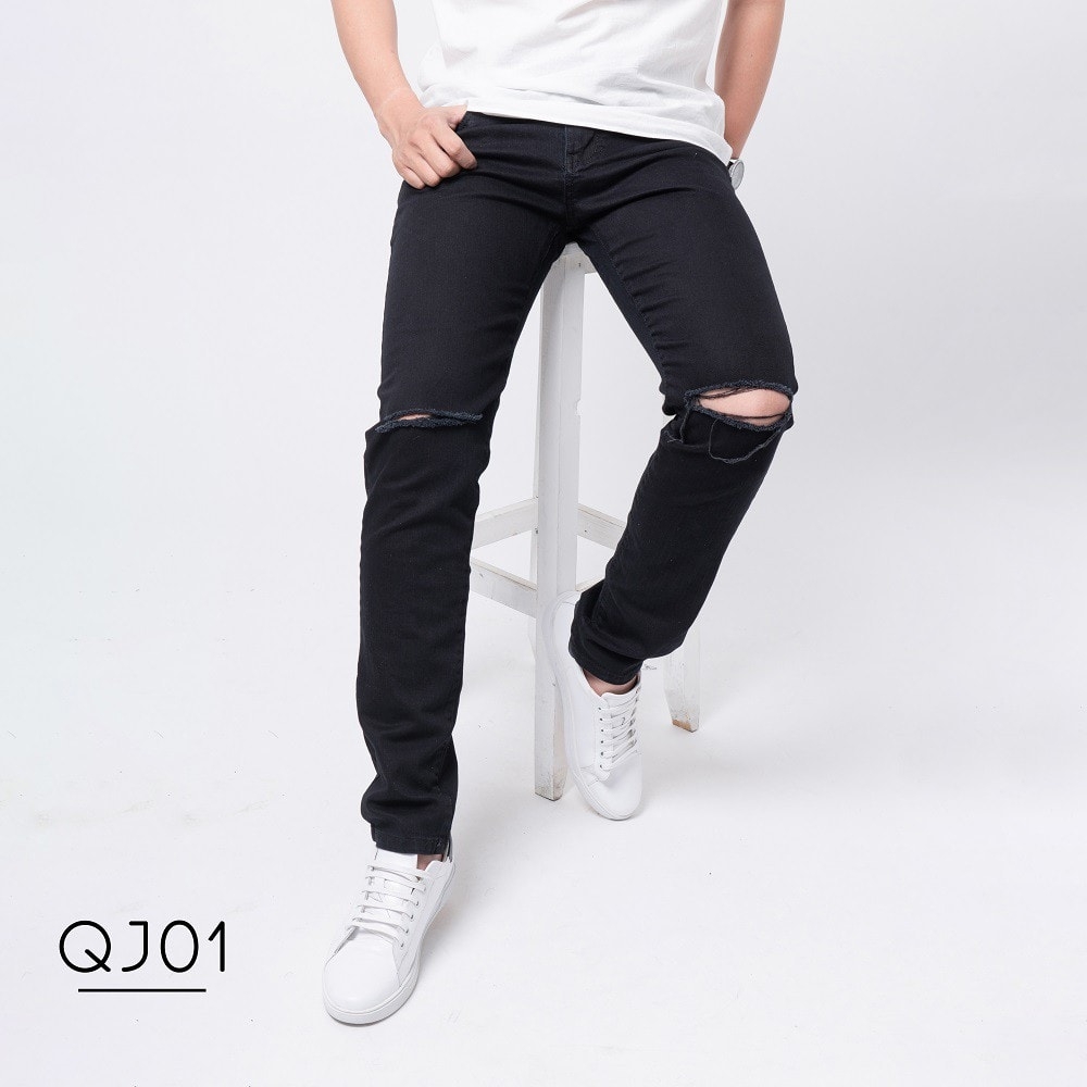 Quần Jean Nam Rách Đẹp Giá Rẻ Mẫu Mới | Quần jean nam ngắn mẫu vá rách ...