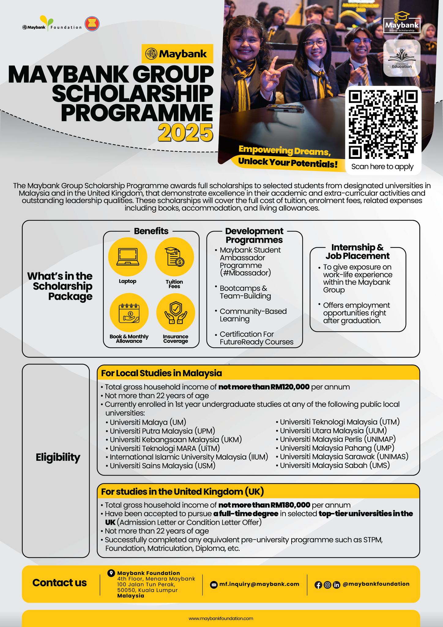 UTM Student Affairs - Maybank Group Scholarship Programme (MGSP) 2025 ...