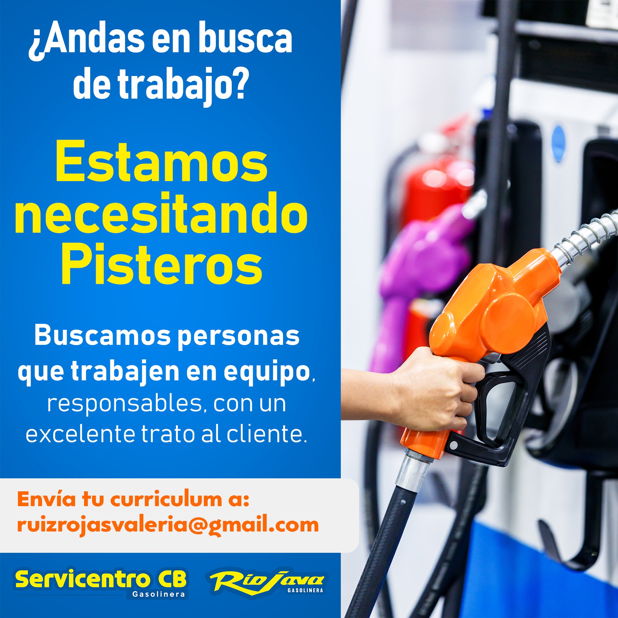 Tenemos vacantes de... - Compañía Río Java y Servicentro CB | Facebook