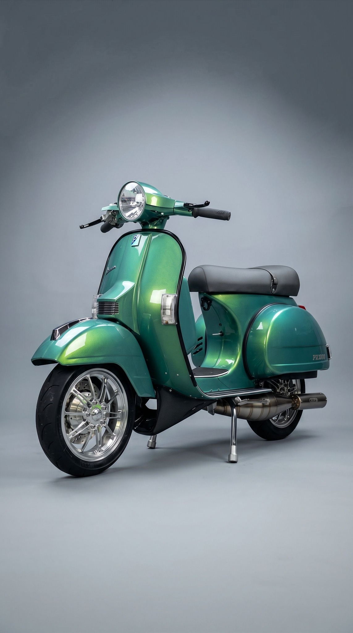 Luxury green vespa px200cc