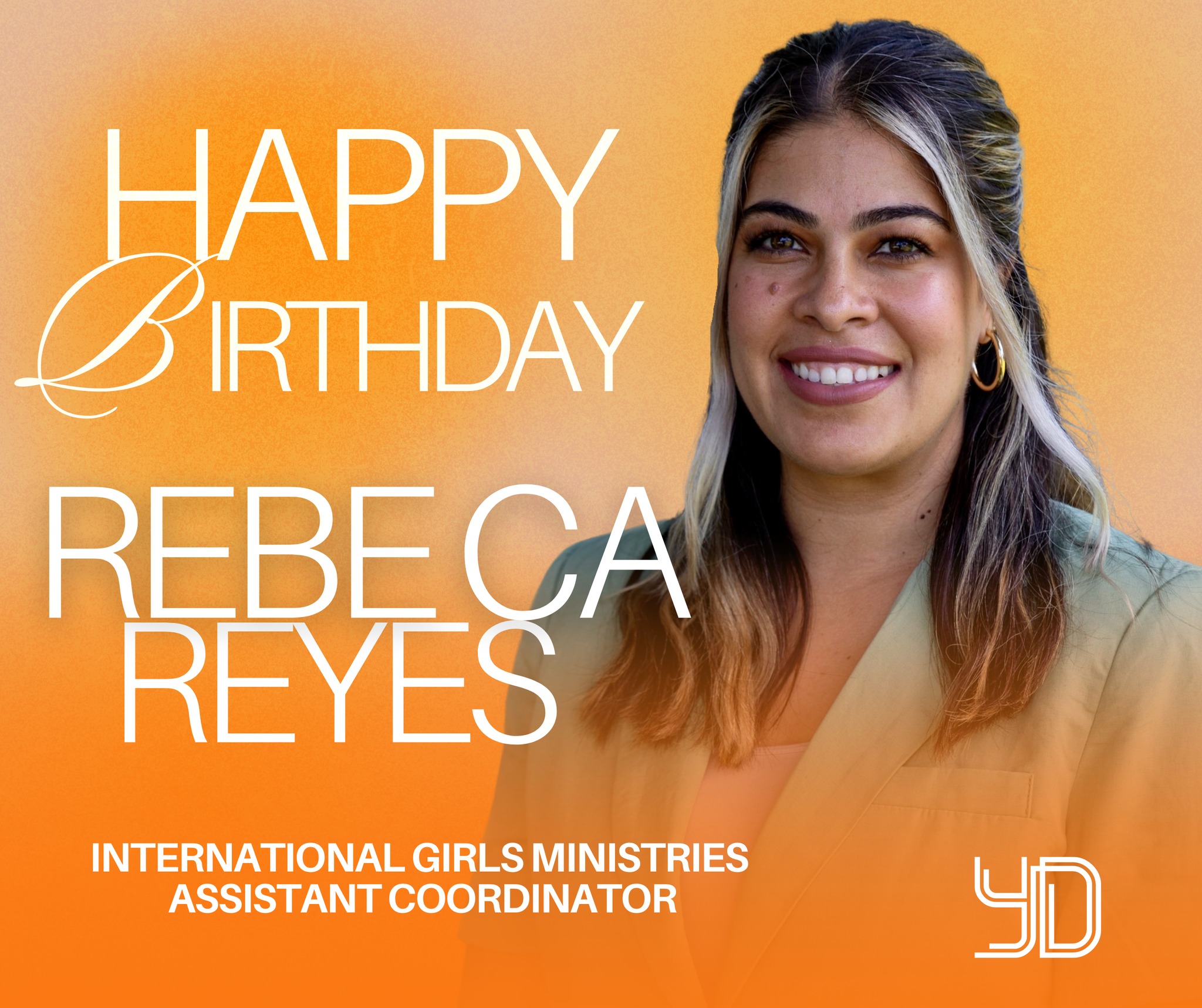 Youth - Happy birthday to Rebeca Reyes! Rebeca serves as the ...