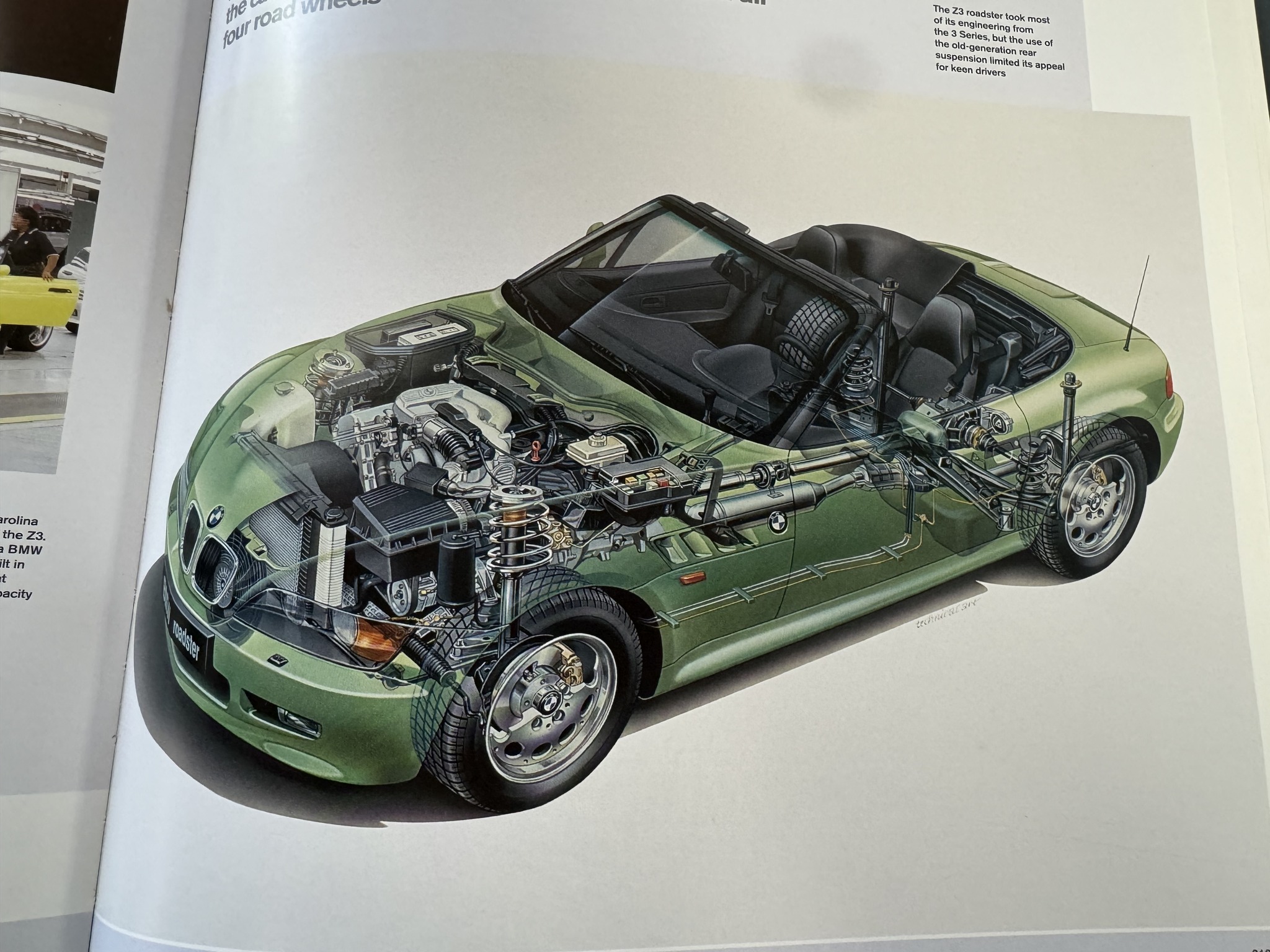 A nice cutaway of a Z3 in a lovely outdoorsy green color