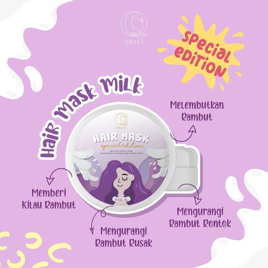 Myzara.id - SPECIAL EDITION 💕 MASKER RAMBUT QBAST 50ml...