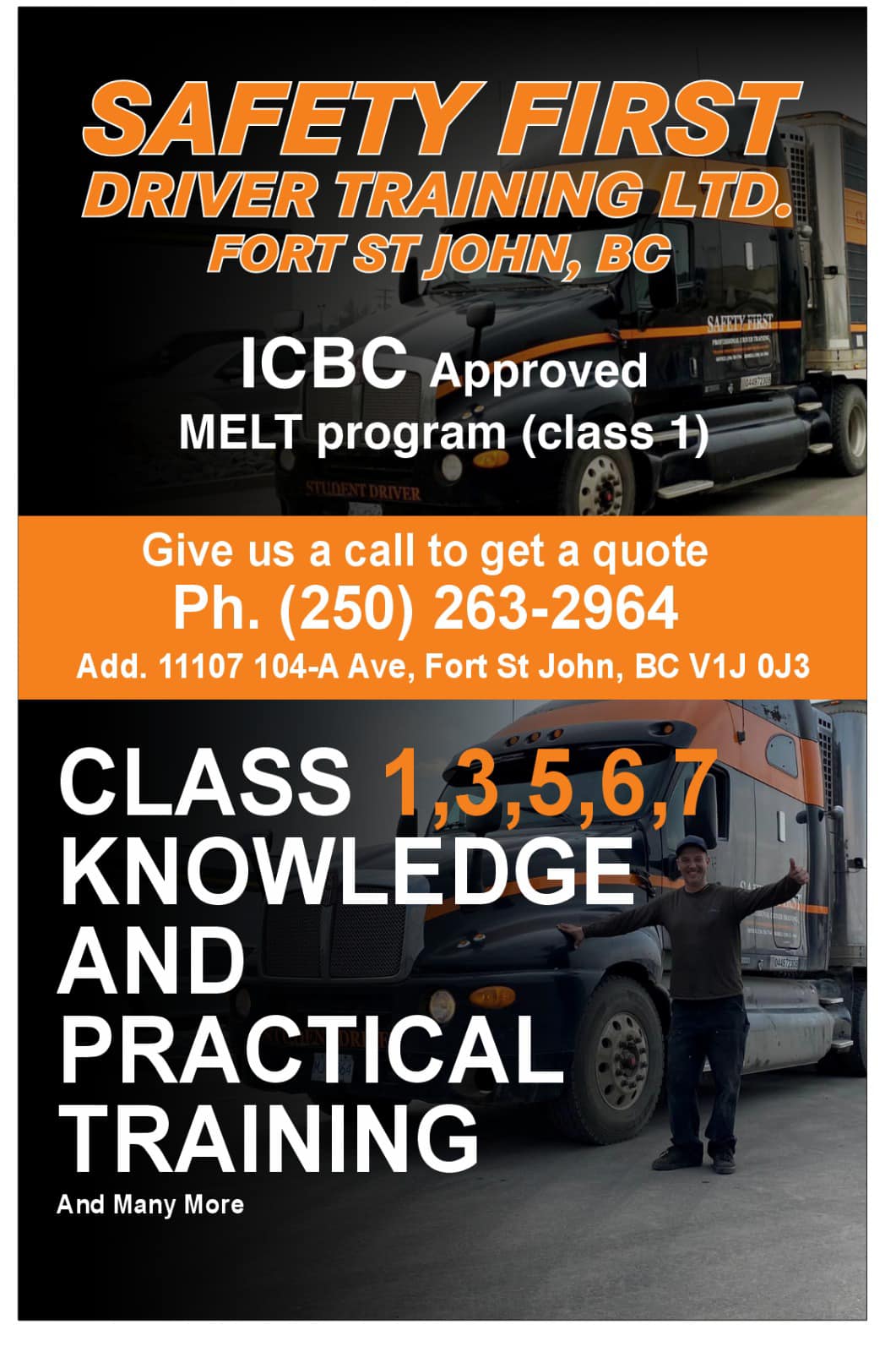 Safety First Professional Driver Training Ltd. | Fort Saint John BC