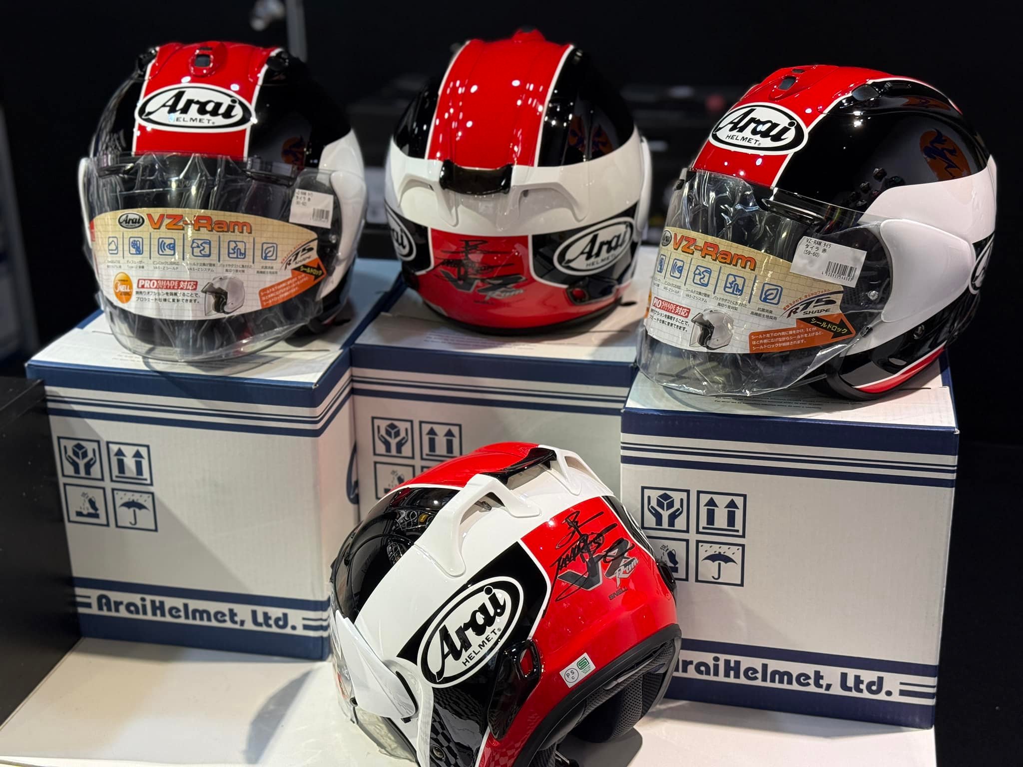 Arai Vz-Ram Taira Merah Signed ✓ 🇯🇵Original Japan 🇯🇵Size