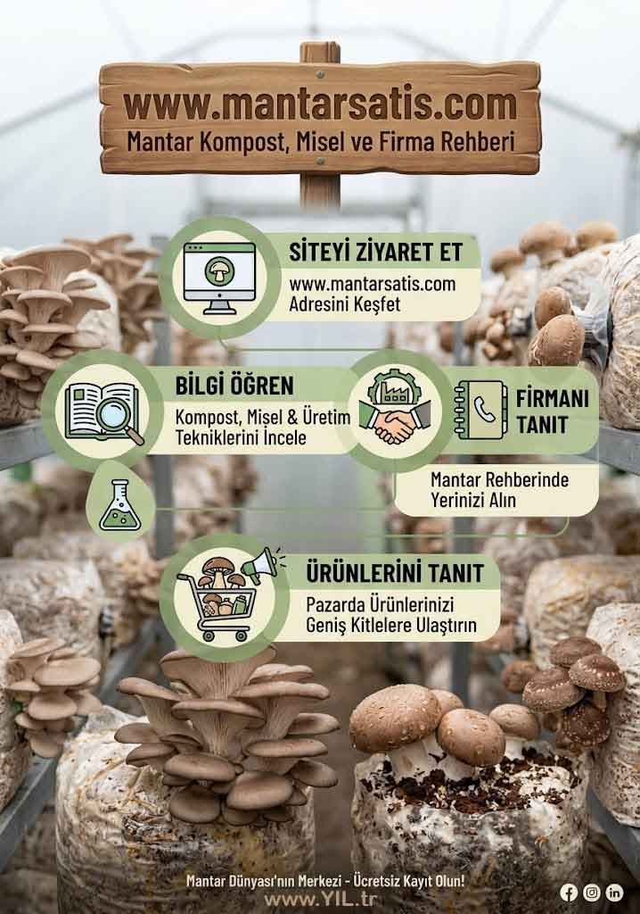 Mantar Sektörünün Dijital Buluşma Noktası Türkiye'nin mantar  yetiştir