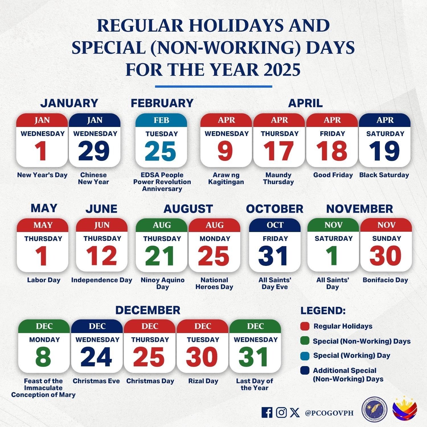 Balisong - 📢 2025 HOLIDAYS 📢 BREAKING | Inilabas na ng Malacañang ang ...