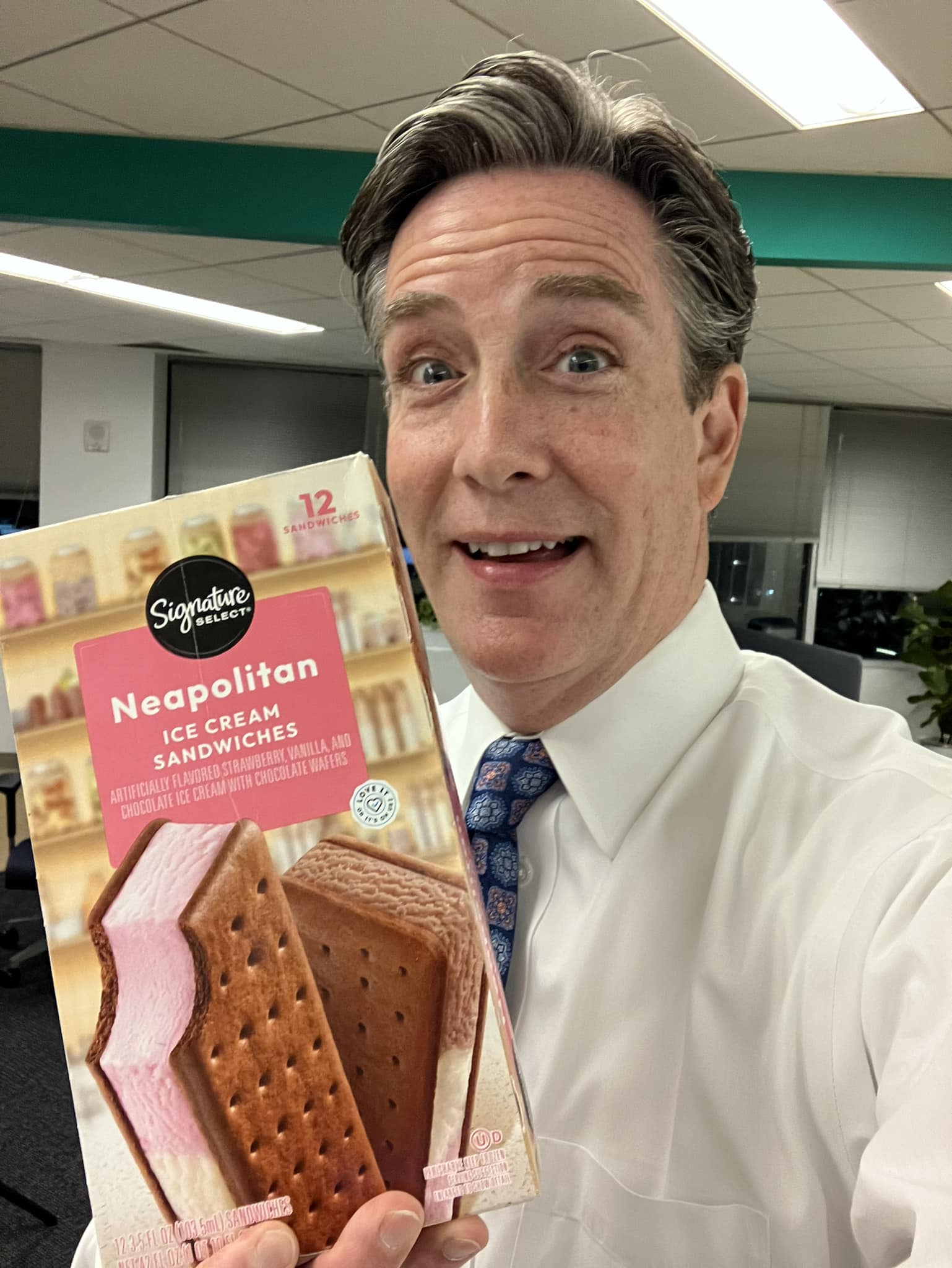 Celebrating Ice Cream Tuesday with Neapolitan ice cream sandwiches