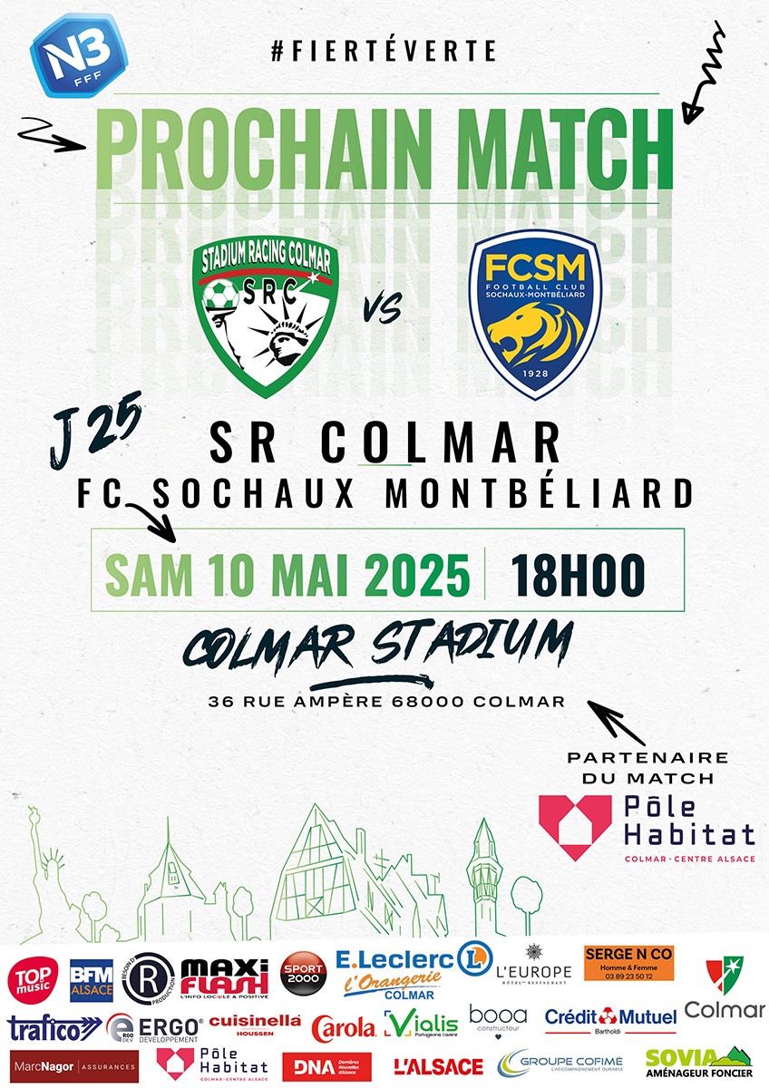 Ville - #football 💚 Ce samedi, le SRC - Stadium Racing Colmar Football ...