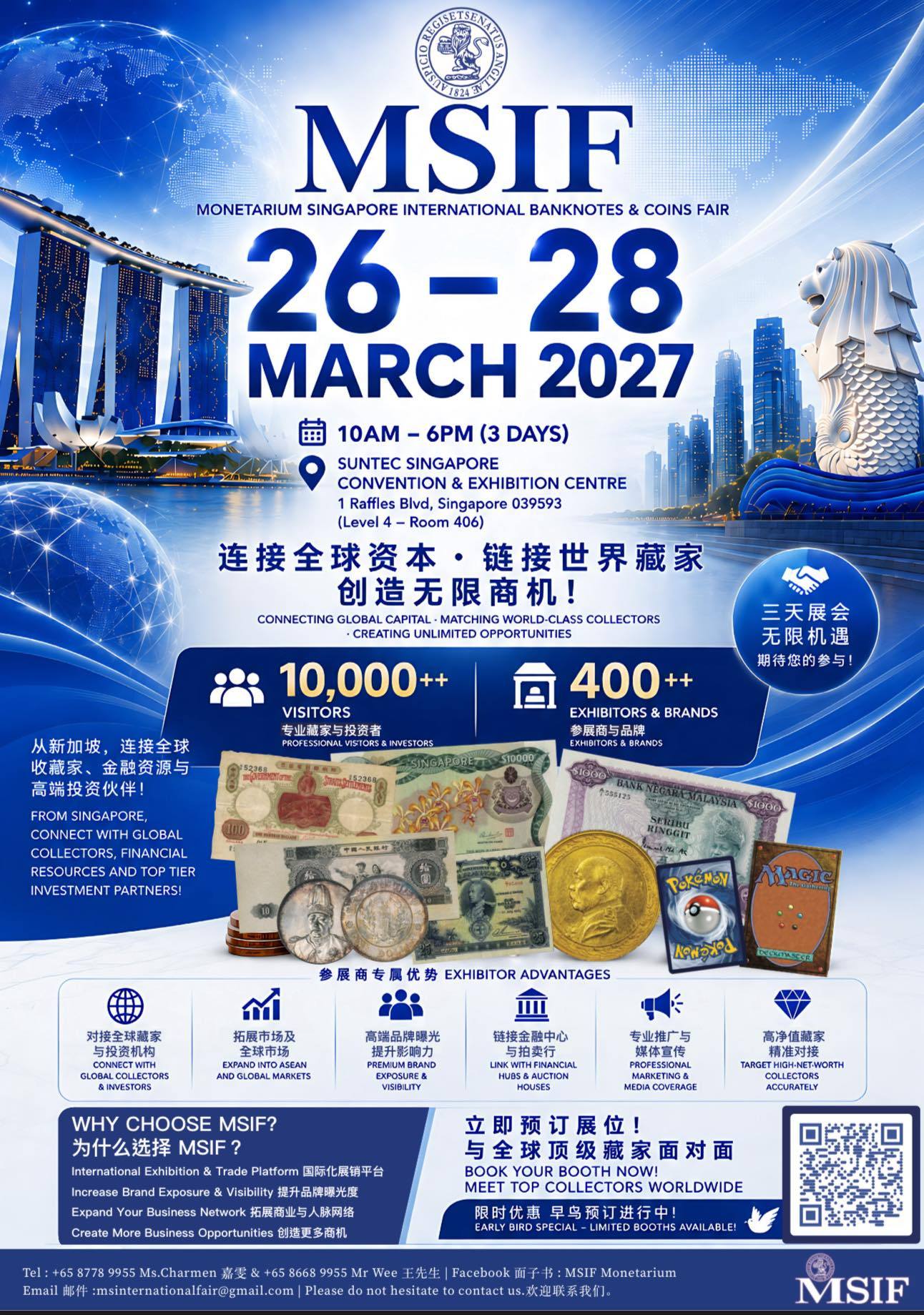 MSIF 2027: Monetarium Singapore International Banknotes & Coins