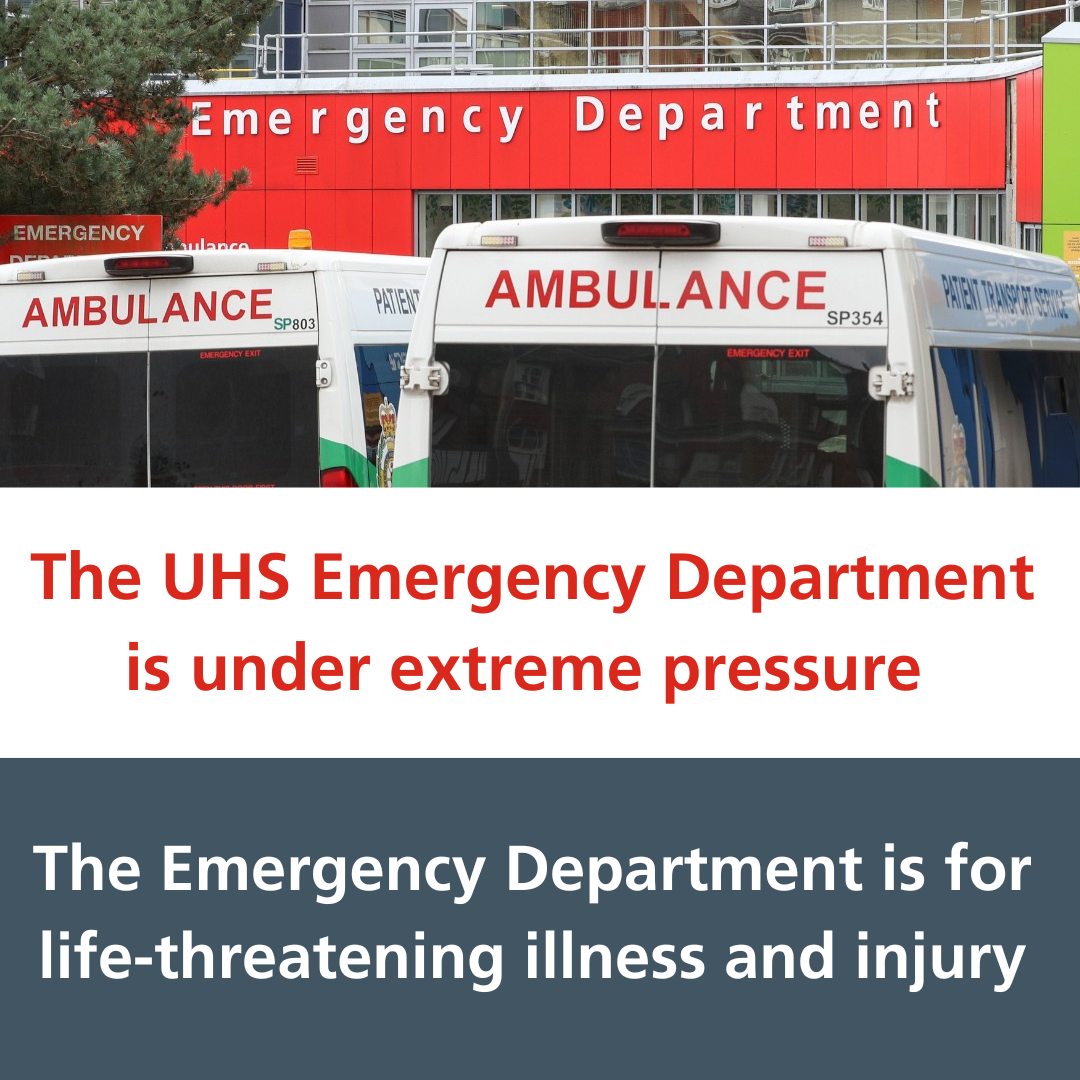 University - ⚠️ Our Emergency Department (ED) is extremely busy with ...