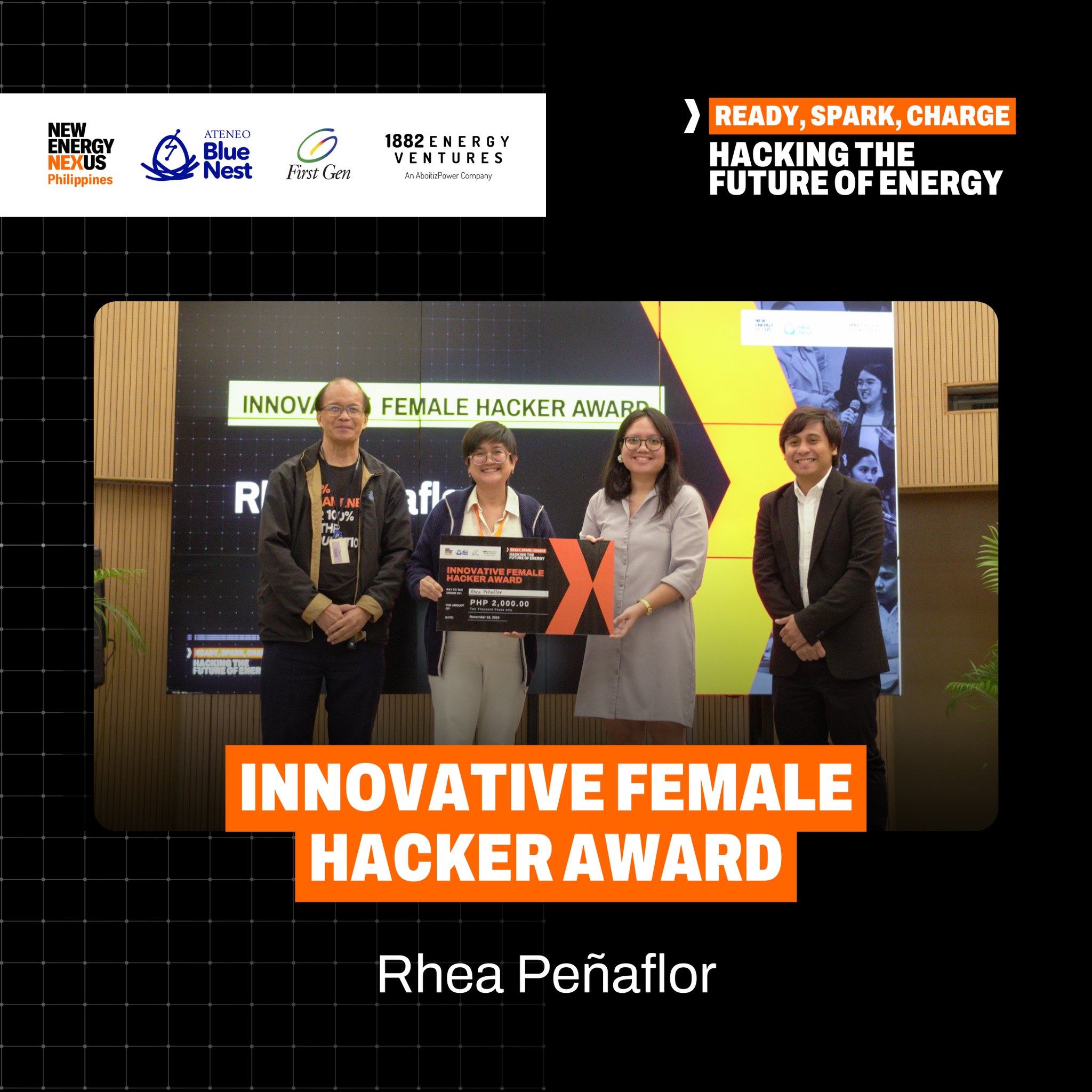 New - Congratulations to Rhea Peñaflor for winning the Innovative ...