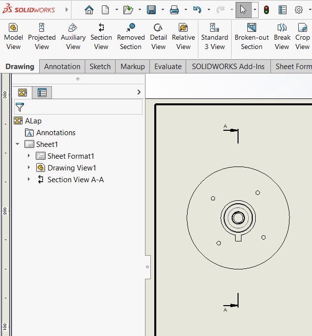 Cộng Đồng SolidWorks Việt Nam | Làm sao để chỉnh mũi tên section view ...