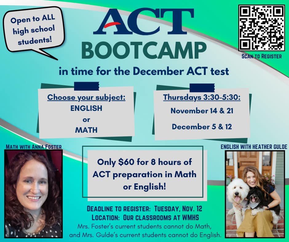 West - An ACT bootcamp is available for all area high school students ...