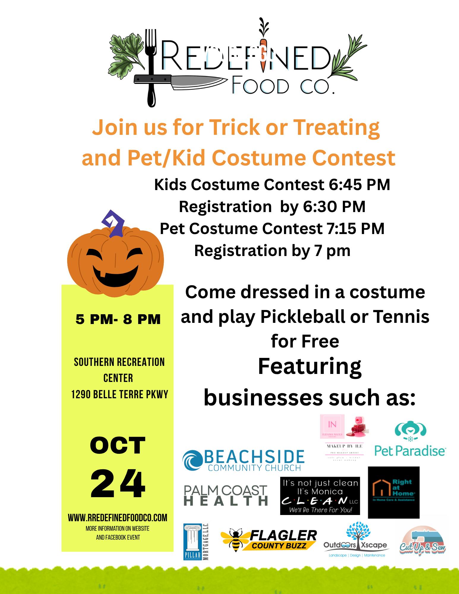 Trick or Treating and Pet/Kid Costume Contest