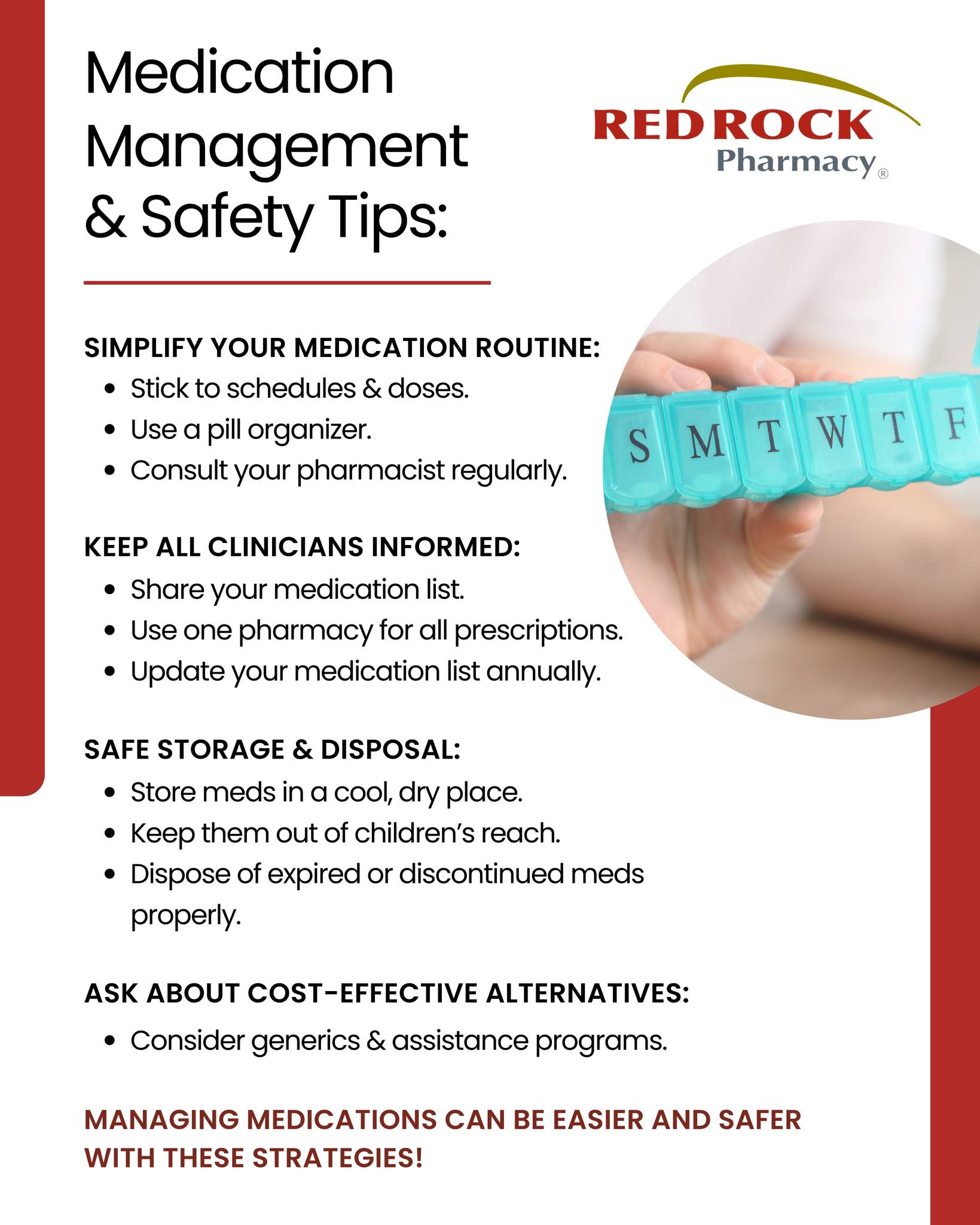 Red - 💊 Redrock Pharmacy’s Tips for Medication Management & Safety 💊 ...