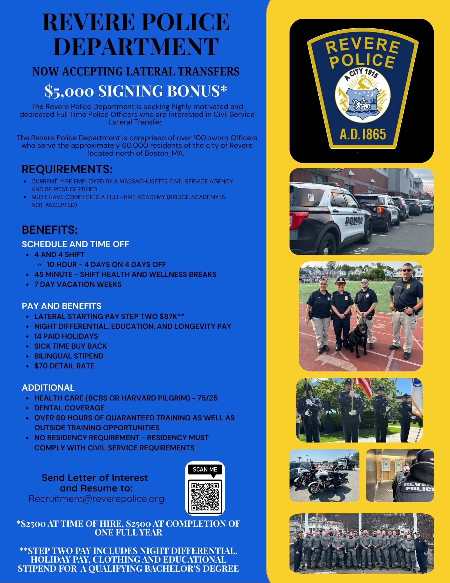 Revere - 🚔Revere Police Department – Now Accepting Lateral Transfers🚔 ...