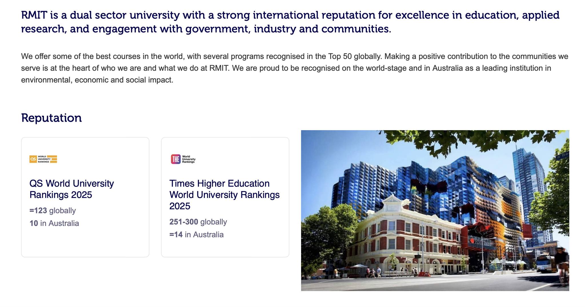 Thaiwahclub - จาก QS Subject Rankings 2024 RMIT... | Facebook