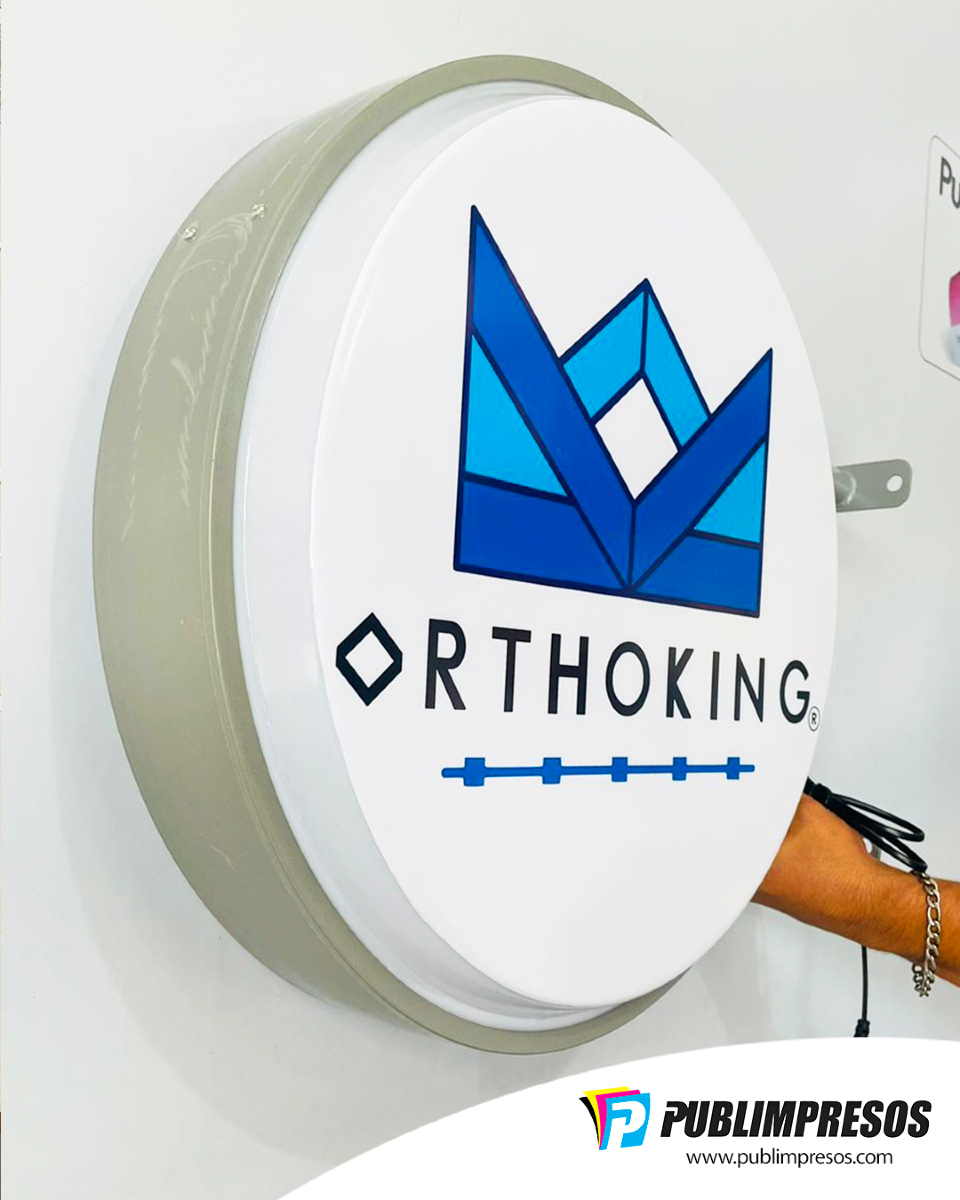 Publimpresos - Rótulo para Logo Rótulo circular iluminado con impresión ...