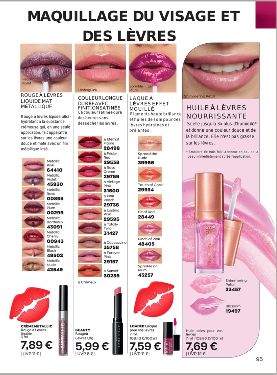 Tracy by avon - Rouge à lèvres METALLIC Rouge à lèvres TRUE COLOR ...