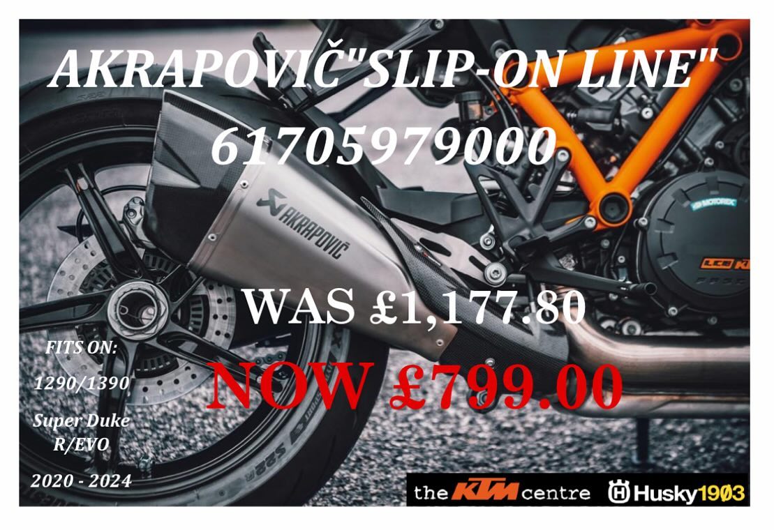 💥 SALE 💥 • AKRAPOVIC” SLIP-ON LINE” 61705979000 • FITS ON: 1290
